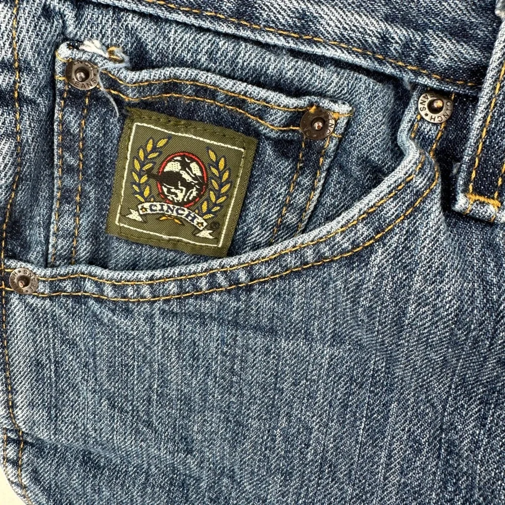 Cinch Rocky Mountain Clothing Co Mens Blue Straight Leg Jeans 38x36 Western